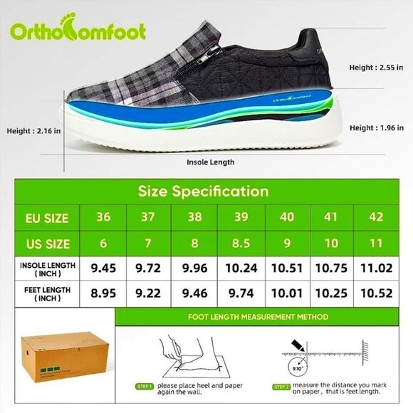 (75-3952) Orthocomfoot Women's Slip On Shoes with Arch Support Sz 41 (10.5) - Picture 7 of 15